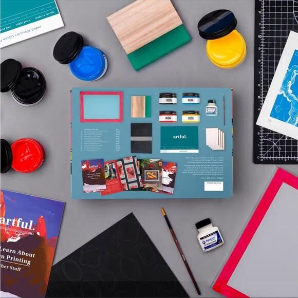 Artful Let's Learn Screen Printing Beginner Screen Printing Art Craft Kit - Picture 2 of 7